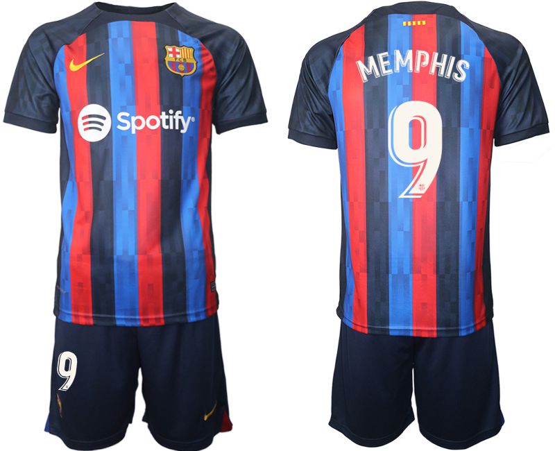 Men 2022-2023 Club Barcelona home blue #9 Soccer Jerseys